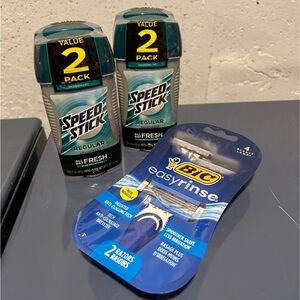 New Speed stick men’s deodorant (4) and Bic razors